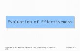 Evaluation of Effectiveness Copyright © 2012 Pearson Education, Inc. publishing as Prentice Hall1Chapter 19 -