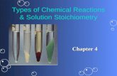 Types of Chemical Reactions & Solution Stoichiometry Chapter 4.