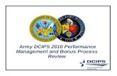 Army DCIPS 2010 Performance Management and Bonus Process Review.