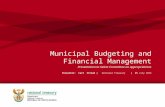Municipal Budgeting and Financial Management Presentation to Select Committee on Appropriations Presenter: Carl Stroud | National Treasury | 15 July 2014.