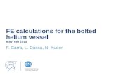 FE calculations for the bolted helium vessel May 6th 2015 F. Carra, L. Dassa, N. Kuder.