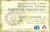 Reinforcing Labor Relations through Responsive Regulations: An assessment of the regulatory reform areas in Book Five of the Labor Code, As Amended 4 th.