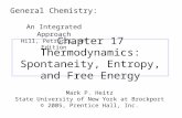 Chapter 17 Thermodynamics: Spontaneity, Entropy, and Free Energy General Chemistry: An Integrated Approach Hill, Petrucci, 4 th Edition Mark P. Heitz State.