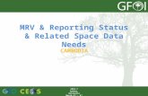 MRV & Reporting Status & Related Space Data Needs CAMBODIA SDCG-7 Sydney, Australia March 4 th – 6 th 2015.