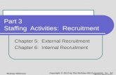 Part 3 Staffing Activities: Recruitment Chapter 5: External Recruitment Chapter 6: Internal Recruitment McGraw-Hill/Irwin Copyright © 2012 by The McGraw-Hill.