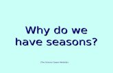 Why do we have seasons? (The Science Queen Website)