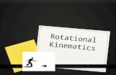 Rotational Kinematics. The need for a new set of variables 0 We have talked about things in linear motion and in purely rotational movement, but many.