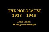 THE HOLOCAUST 1933 – 1945 Anne Frank - Hiding and Betrayal.