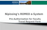 Pre-Authorization for Faculty Travel Request Form.