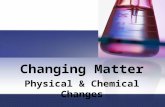 Changing Matter Physical & Chemical Changes. What different ways can we differentiate between people? Properties How we identify something.