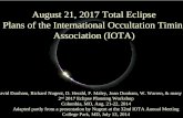 August 21, 2017 Total Eclipse Plans of the International Occultation Timing Association (IOTA) David Dunham, Richard Nugent, D. Herald, P. Maley, Joan.