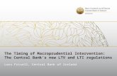 The Timing of Macroprudential Intervention: The Central Bank’s new LTV and LTI regulations Lars Frisell, Central Bank of Ireland.