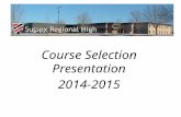 Course Selection Presentation 2014-2015. Course Selection Forms Planning Sheet Grade 10 Summary of Credits grade 11.