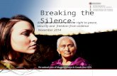 Breaking the Silence: Aboriginal women and the right to peace, security and freedom from violence November 2014.