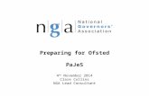 Preparing for Ofsted PaJeS 4 th November 2014 Clare Collins NGA Lead Consultant © NGA 2013 1 .