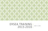 ERSEA TRAINING 2015-2016 April 17, 2015. OBJECTIVES  Learn about OHS Final Rule on Head Start Eligibility (Final Rule)  Identify how Final Rule impacts.