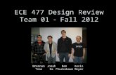 ECE 477 Design Review Team 01  Fall 2012 Brennan Tran Jonah Ea Ben Pluckebaum Kevin Meyer.