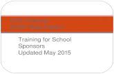 Training for School Sponsors Updated May 2015 OVS Training SFSP Meal Pattern.