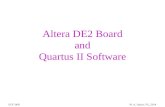 Altera DE2 Board and Quartus II Software ECE 3450 M. A. Jupina, VU, 2014.