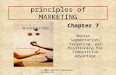 © 2002 Pearson Education Canada Inc. 7-1 principles of MARKETING Chapter 7 Market Segmentation, Targeting, and Positioning for Competitive Advantage.