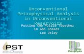 Unconventional Petrophysical Analysis in Unconventional Reservoirs Putting the Puzzle Together in Gas Shales Lee Utley.