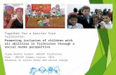 Together for a barrier free Tajikistan: Promoting inclusion of children with all abilities in Tajikistan through a social norms perspective Siyma Barkin.