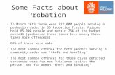 Some Facts about Probation In March 2013 there were 222,000 people serving a probation order in 35 Probation Trusts. Prisons hold 85,000 people and retain.
