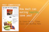PDST COMPETITION By Eanna Kelly, Simon Coyle and Matthew Mohr How much can eating healthy save you?