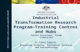 Industrial Transformation Research Program—Training Centres and Hubs Centre Directors’ Forum 17 March 2015 Dr Fiona Cameron Executive Director, Biological.