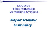 ENG6530 Reconfigurable Computing Systems Paper Review Paper ReviewSummary.