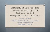 Introduction to the “Understanding the Rubric Level Progressions” Guides Elisa Palmer edTPA Coordinator, Illinois State University December 2014.