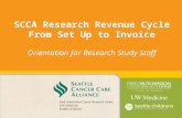 SCCA Research Revenue Cycle From Set Up to Invoice Orientation for Research Study Staff.