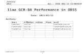 Doc.: IEEE 802.11-15/0046r0 Submission January 2015 Eisuke Sakai, Sony CorporationSlide 1 11aa GCR-BA Performance in OBSS Date: 2015/01/12 Authors: