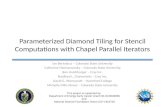 Parameterized Diamond Tiling for Stencil Computations with Chapel Parallel Iterators Ian Bertolacci – Colorado State University Catherine Olschanowsky.