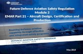 Future Defence Aviation Safety Regulation Module 2 EMAR Part 21 – Aircraft Design, Certification and Production May 2015.