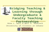 Bridging Teaching & Learning through Undergraduate & Faculty Teaching Partnerships Anna L. Ball & Neil A. Knobloch University of Illinois at Urbana-Champaign.