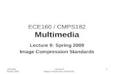 ECE160 Spring 2009 Lecture 9 Image Compression Standards 1 ECE160 / CMPS182 Multimedia Lecture 9: Spring 2009 Image Compression Standards.