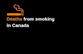 Deaths from smoking in Canada. Deaths from smoking in Canada Particular emphasis is given to the number of deaths in middle age (defined as ages 35 to.