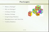 Unit 051 Packages What is a Package? Why use Packages? Creating a Package Naming a Package Using Package Members Managing Source and Class Files Visibility.