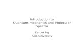 Introduction to Quantum mechanics and Molecular Spectra Ka-Lok Ng Asia University.