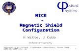 4th April 20061 MICE – Magnetic Shield Configuration H Witte, J Cobb Oxford University University of Oxford, Clarendon Laboratory, Parks Road, Oxford,
