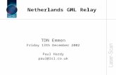 Netherlands GML Relay TDN Emmen Friday 13th December 2002 Paul Hardy paul@lsl.co.uk.