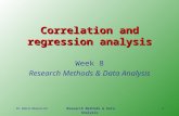 Dr. Mario MazzocchiResearch Methods & Data Analysis1 Correlation and regression analysis Week 8 Research Methods & Data Analysis.