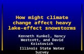 How might climate change affect heavy lake-effect snowstorms Kenneth Kunkel, Nancy Westcott, and David Kristovich Illinois State Water Survey Champaign,
