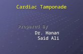 Cardiac Tamponade Prepared By Prepared By Dr. Hanan Said Ali Dr. Hanan Said Ali.
