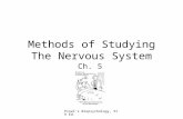 Pinel's Biopsychology, 5th Ed. Methods of Studying The Nervous System Ch. 5.
