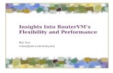 Insights Into RouterVM’s Flexibility and Performance Mel Tsai mtsai@eecs.berkeley.edu.