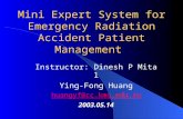Mini Expert System for Emergency Radiation Accident Patient Management Instructor: Dinesh P Mital Ying-Fong Huang huangyf@cc.kmu.edu.tw 2003.05.14.
