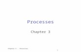 Chapter 3  Processes 1 Processes Chapter 3 Chapter 3  Processes 2 Introduction  A process is a program in execution  For OS important issues are.