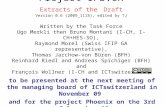 Project IP3.ch Extracts of the Draft Version 0.6 (2009_1118), edited by TJ Written by the Task Force Ugo Merkli then Bruno Montani (I-CH, I-CH+HES-SO),